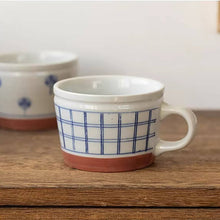 Charger l'image dans la galerie, Mug Minoyaki motif carreaux