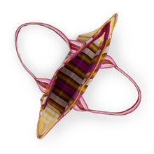 Charger l'image dans la galerie, Sac cabas de plage tissé éco – Jaune indien & Magenta