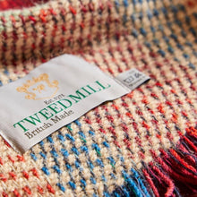 Charger l'image dans la galerie, Plaid Pure Laine Recyclée Rouge & Bleu — 150 x 183 cm | Tweedmill
