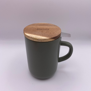 Tisanière mug Juliet en grès amande kaki