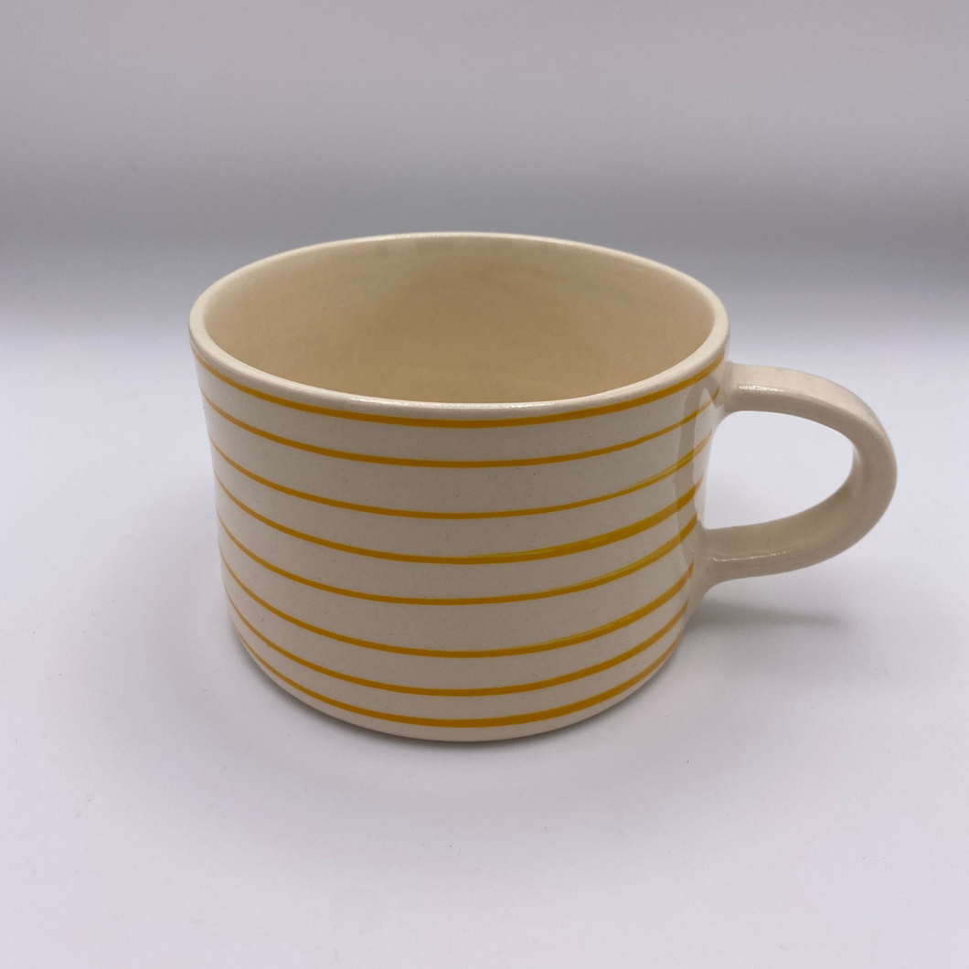 Mug Sgrafitto - rayure jaune