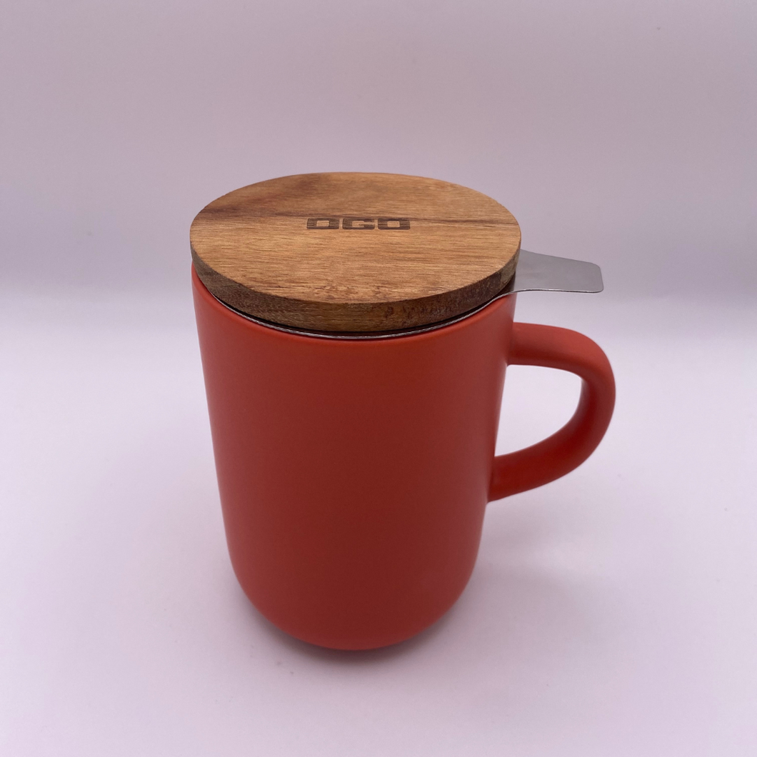 Tisanière mug Juliet en grès Rouge Amande