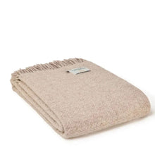 Charger l'image dans la galerie, Plaid Moorland Hazel en pure laine vierge noisette 130 × 200 cm
