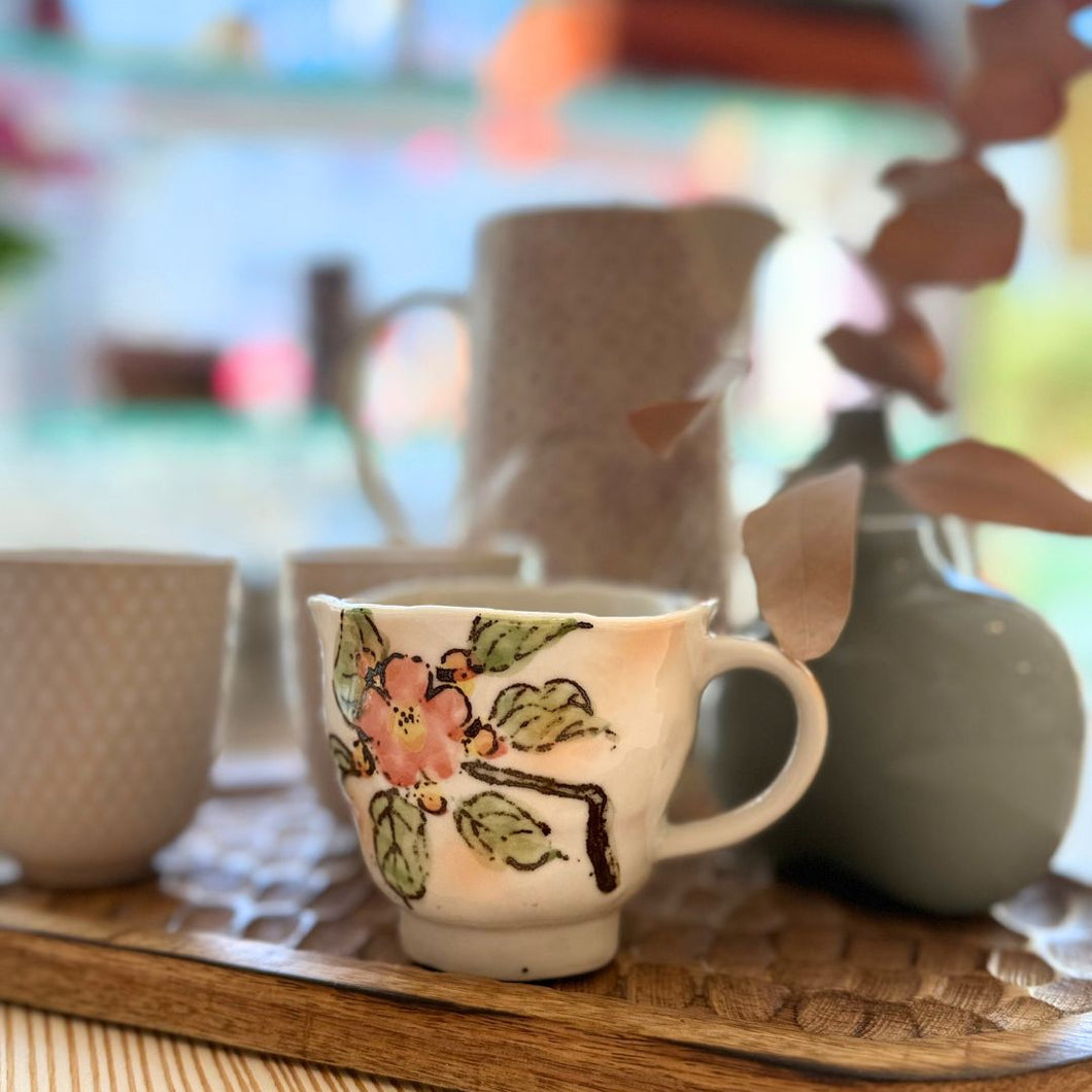 Tasse Mino-yaki fleur