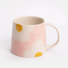 Charger l'image dans la galerie, Grande tasse Fleur rose et moutarde
