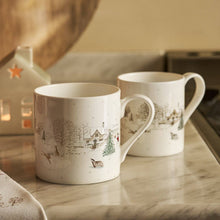 Charger l'image dans la galerie, Mug Village enneigé en porcelaine fine 275 ml | Sophie Allport
