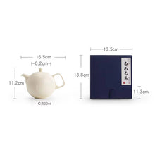 Charger l'image dans la galerie, Théière grande capacité en porcelaine – 500ml
